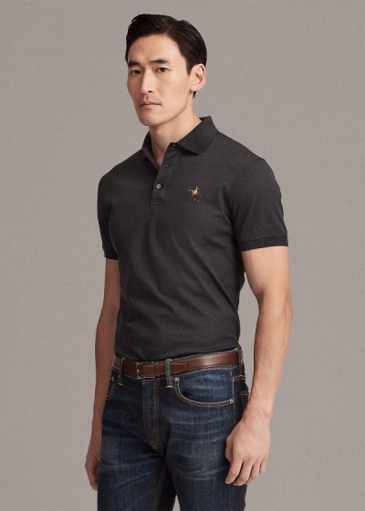 Men's Ralph Lauren Custom Fit Piqué Polo Shirts | 695432PZD